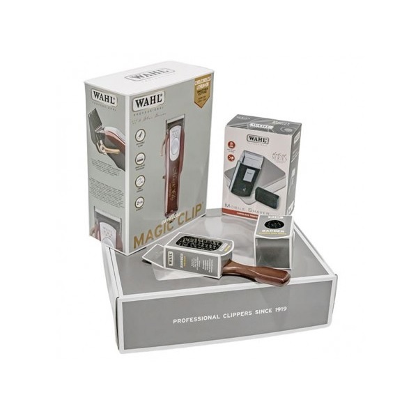 Набор для стрижки Wahl Combo 3615-0473 Magic Clip & Travel Shaver машинка, триммер и щетки для фейда фото