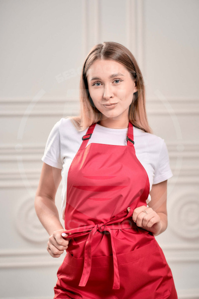 Фартук плащевка красный