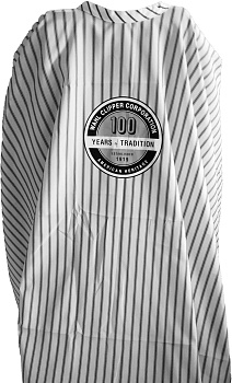 Пеньюар барберский Wahl Barber Cape Pinstripes 100 Years Logo 0093‑6055 в полоску