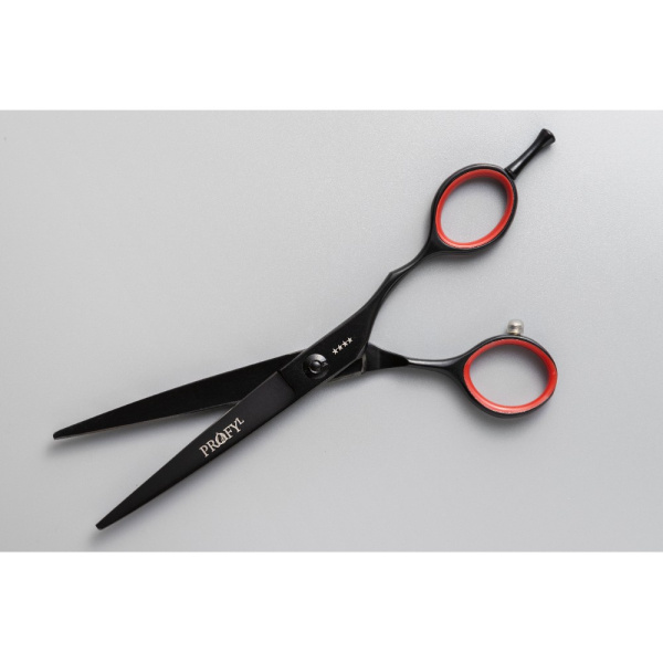 Ножницы парикмахерские прямые PROFYLAB (Profy-L) 5.5"/6.0" Black@Red
