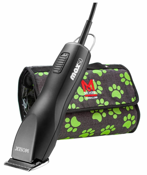 Машинка дял стрижки животных Moser Animal Max 50 1250-0059 + сумка, нож 1 мм + насадки 6 и 13 мм