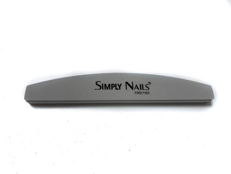 Пилка для ногтей 100/180 Simply Nails серая