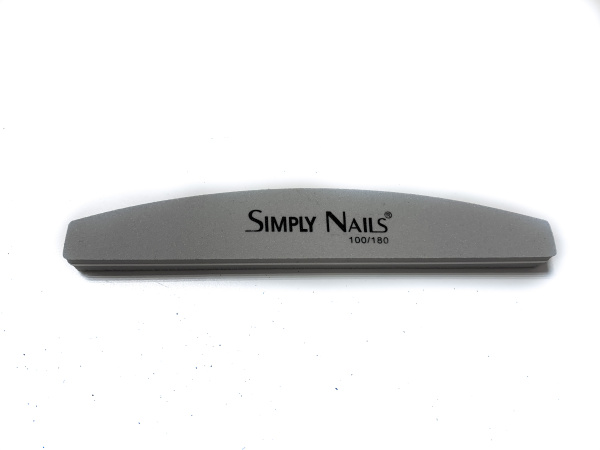 Пилка для ногтей 100/180 Simply Nails серая