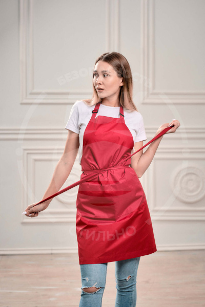 Фартук плащевка красный