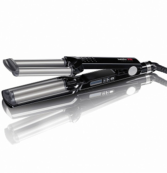 Щипцы BaByliss PRO BAB2369TTE тройная плойка Ionic 3D Waiver с терморегулятором, титан-турмалин, 19 