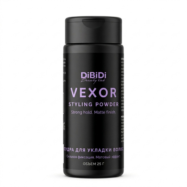 Пудра для укладки волос DiBiDi VEXOR, сильная фиксация 25 гр